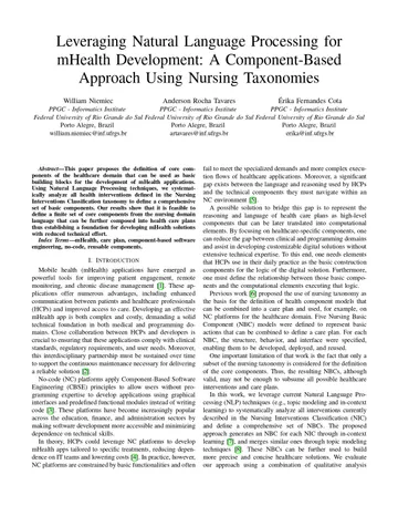 Leveraging Natural Language Processing for mHealth Development: A Component-Based Approach Using Nursing Taxonomies