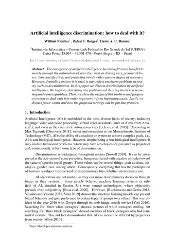 Artificial intelligence discrimination: How to deal with it?